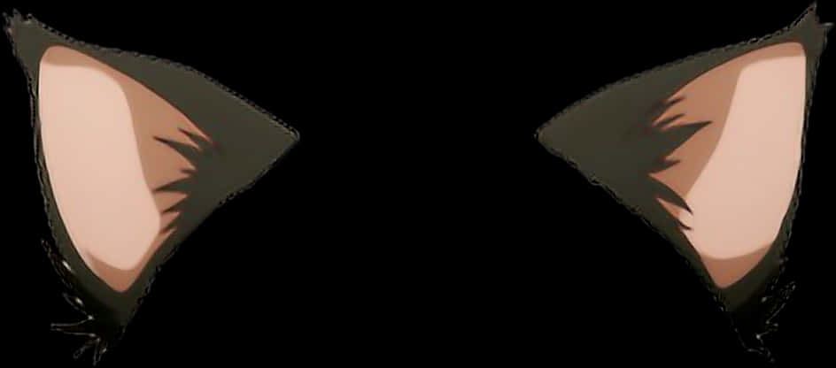 Animated Cat Ears Black Background PNG