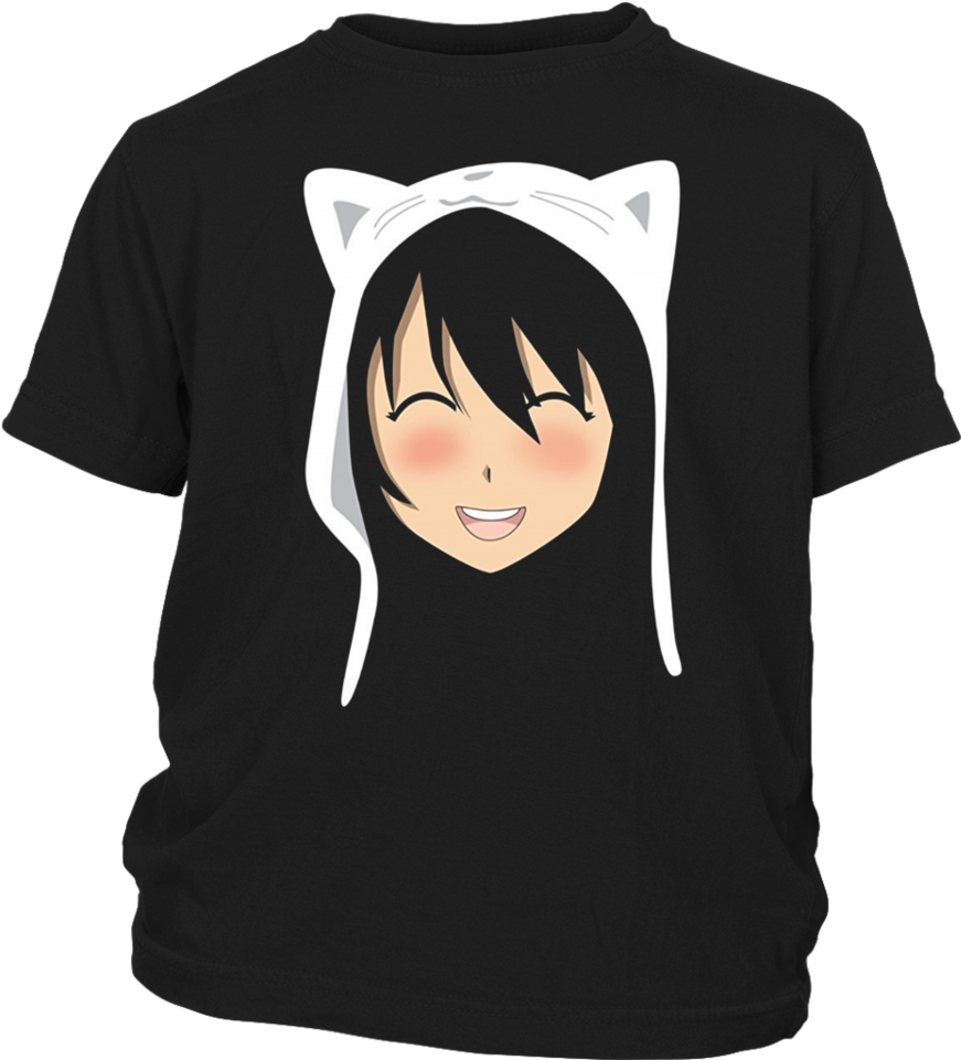 Animated Cat Hoodie Design PNG