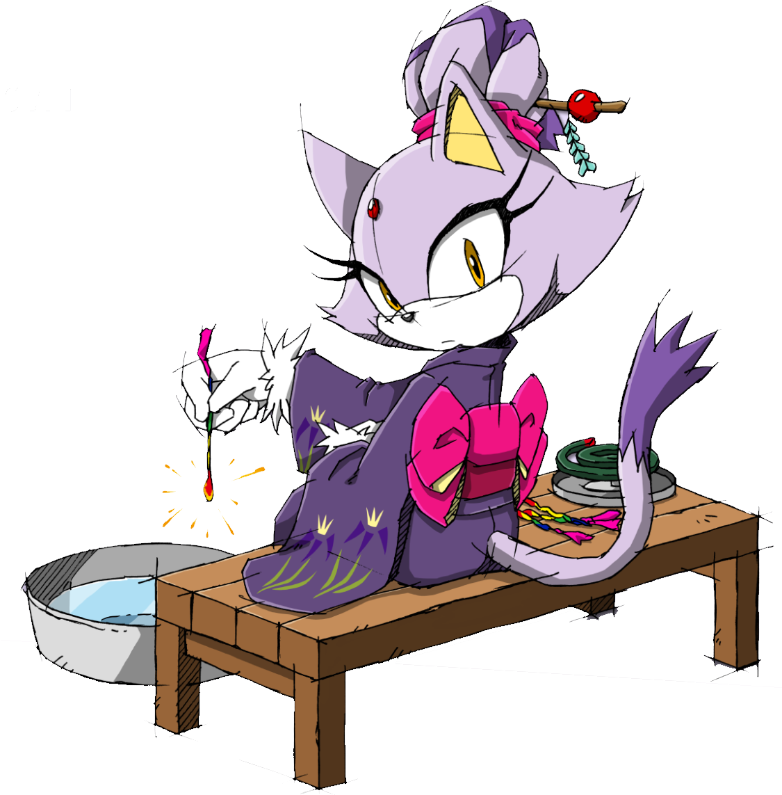 Animated Catin Kimono Crafting PNG