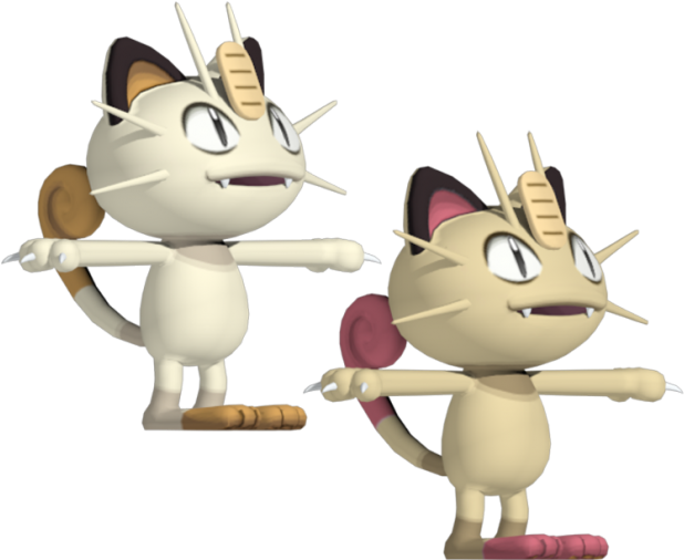 Animated Cats3 D Model Pose PNG