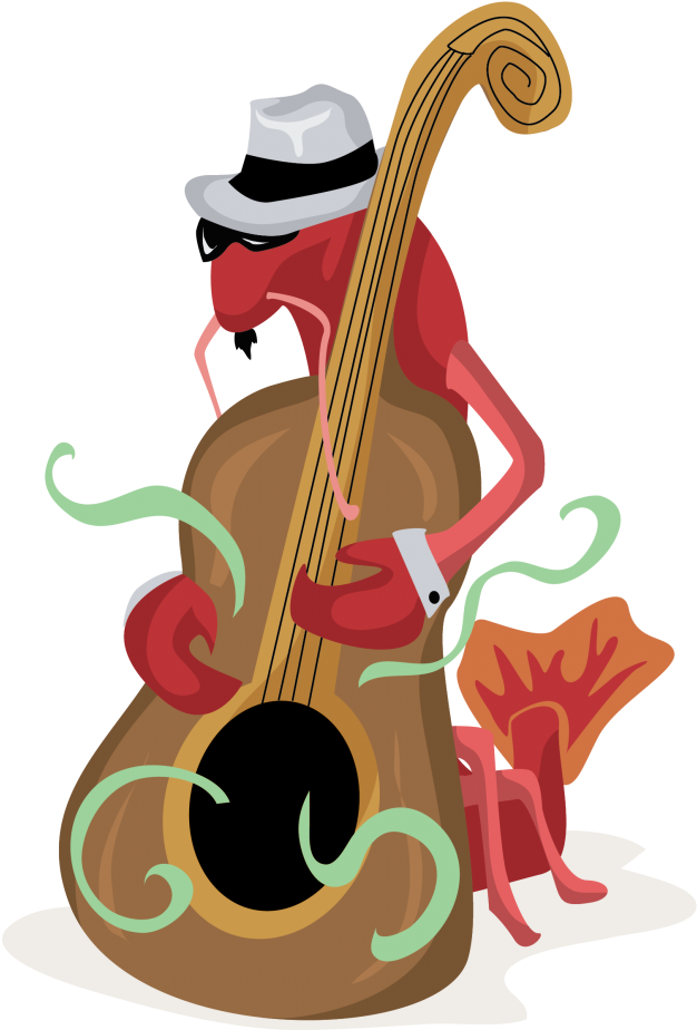 Animated Cello Playing Ant PNG