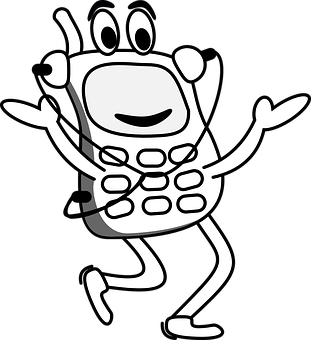 Animated Cellphone Character PNG