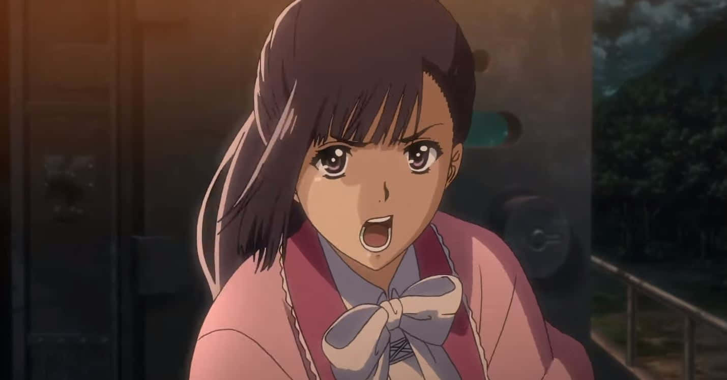 Animated Character Ayame Yomogawa Surprised Expression Wallpaper