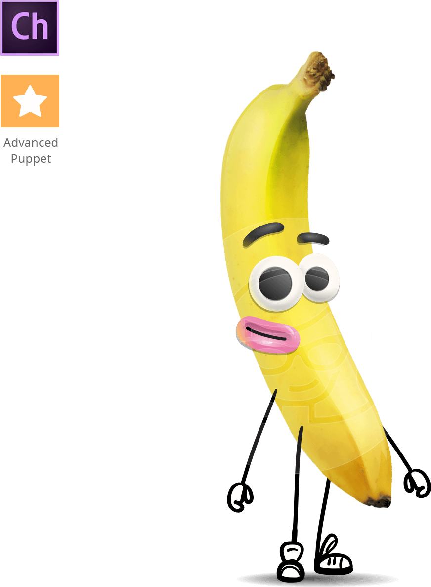 Animated Character Banana PNG