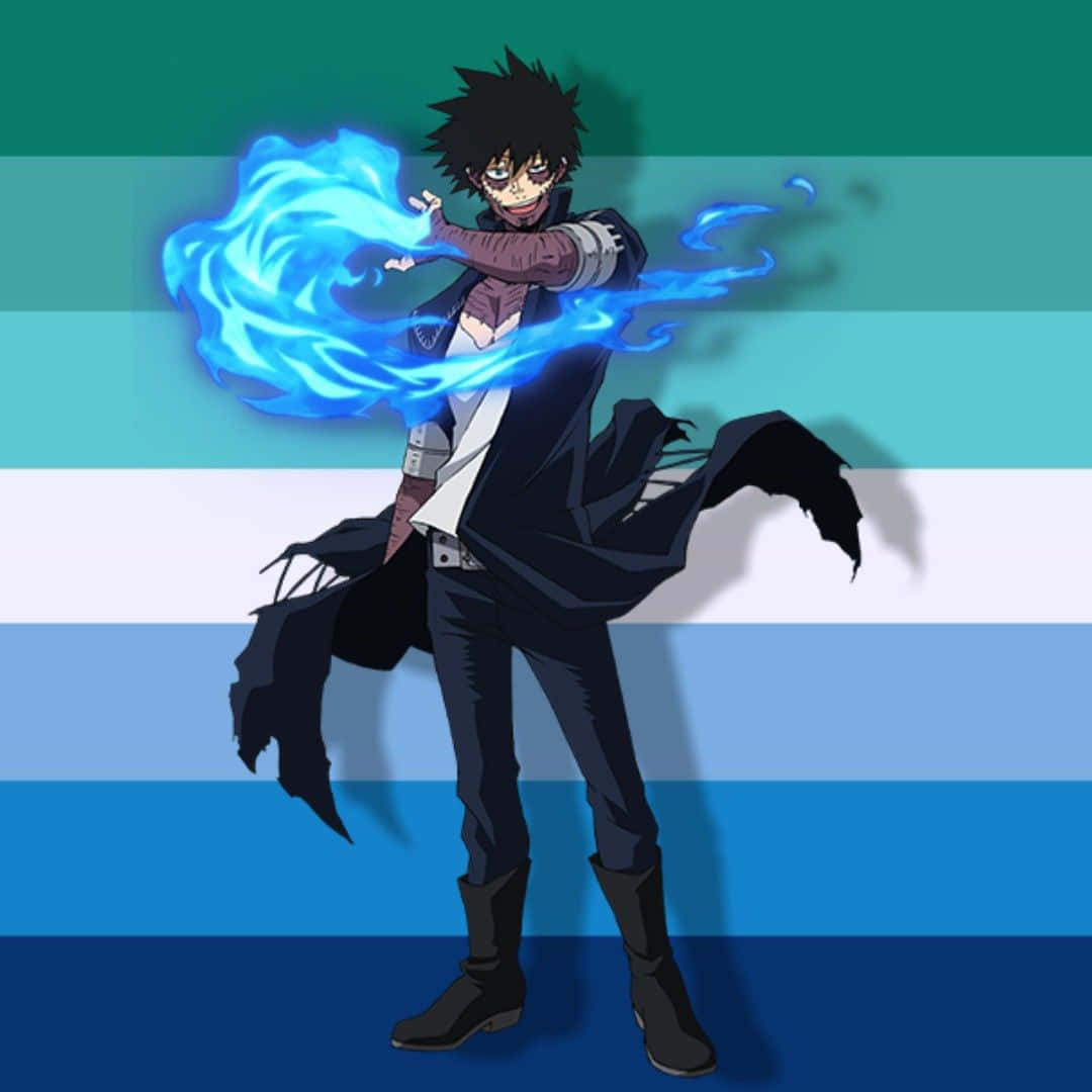 Animated Character Blue Flame Gay Pride Background Wallpaper