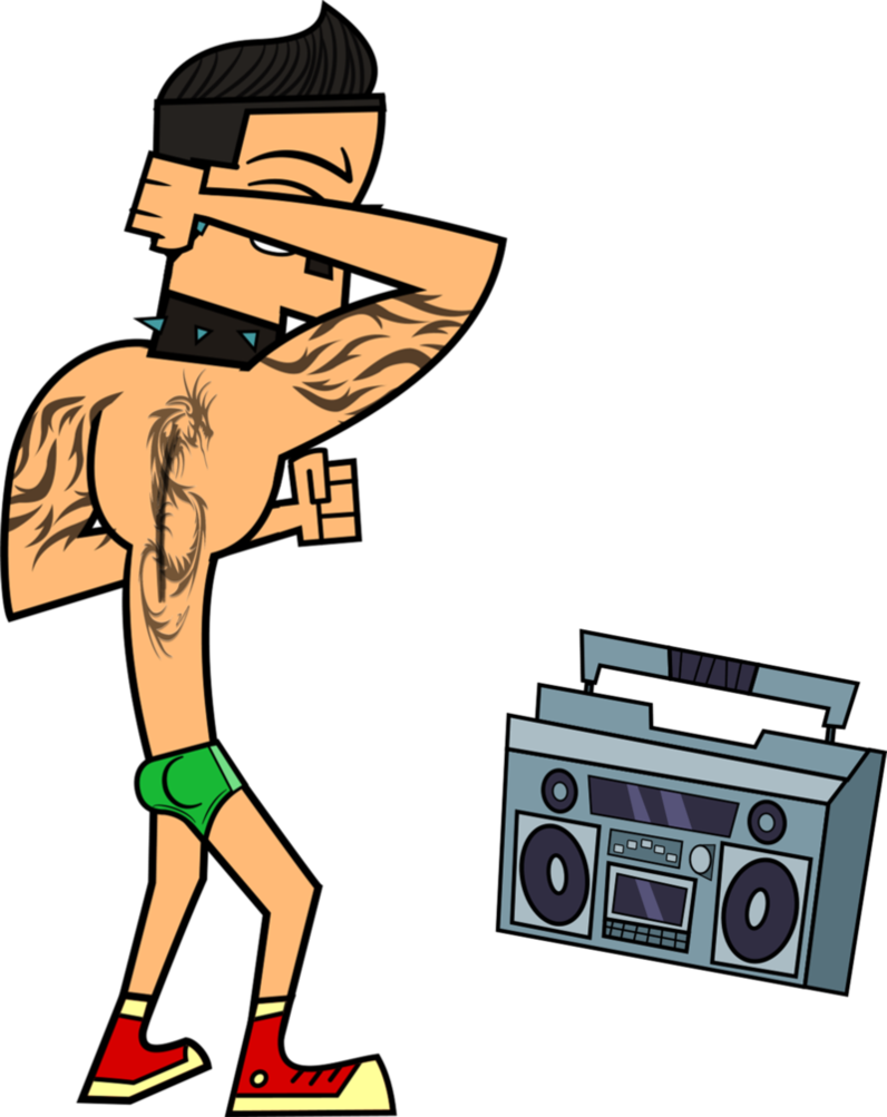 Animated Character Dabbing Near Boombox PNG