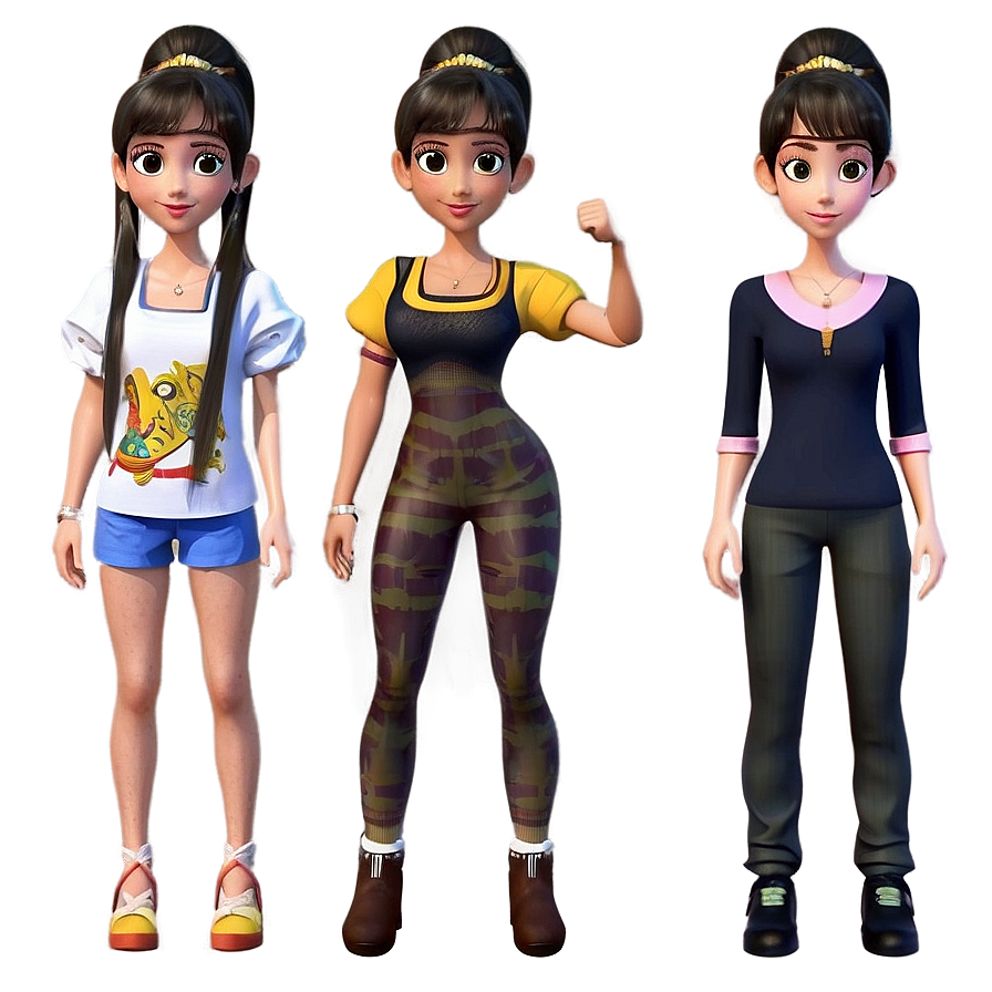 Animated Character Design Png 06112024 PNG