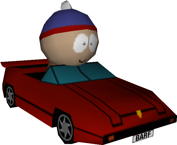 Download Animated Character Driving Red Sports Car | Wallpapers.com