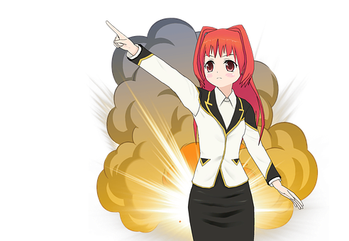 Animated Character Dynamic Pose Explosion Background PNG
