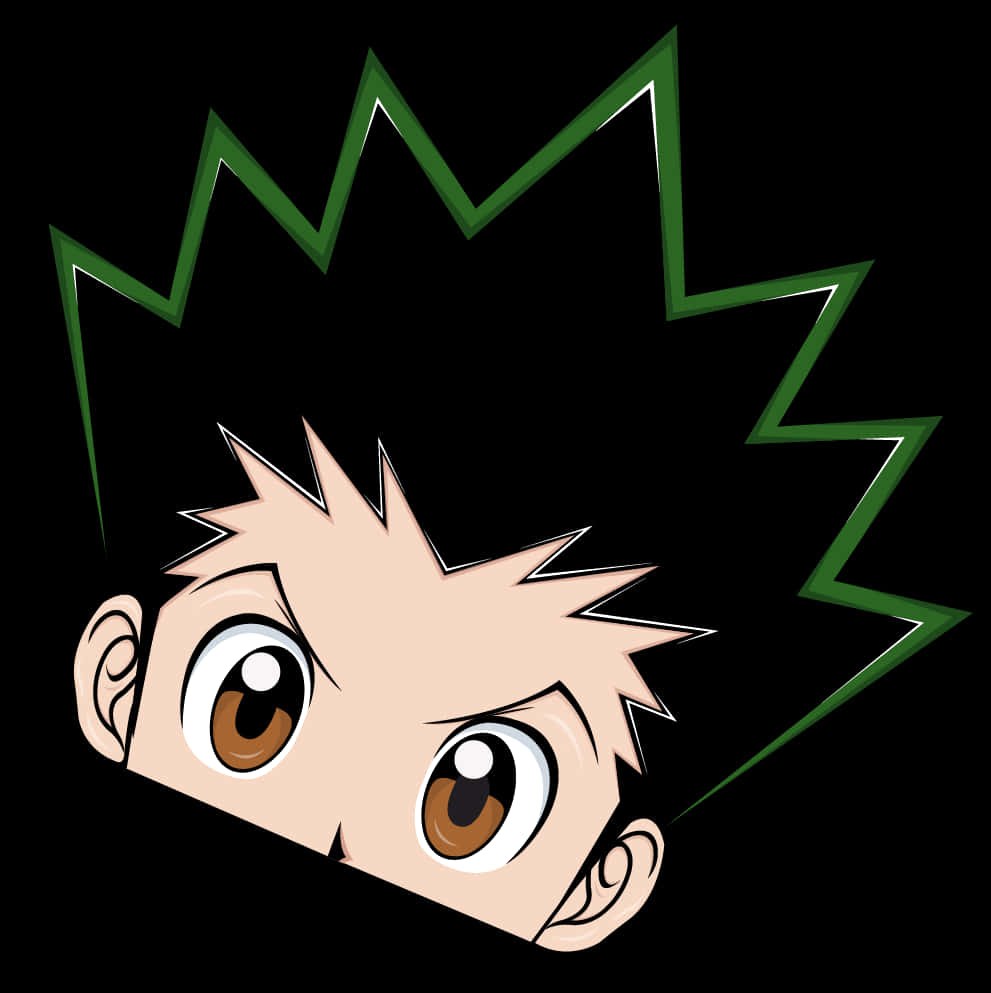 Animated Character Gon Face Vector PNG