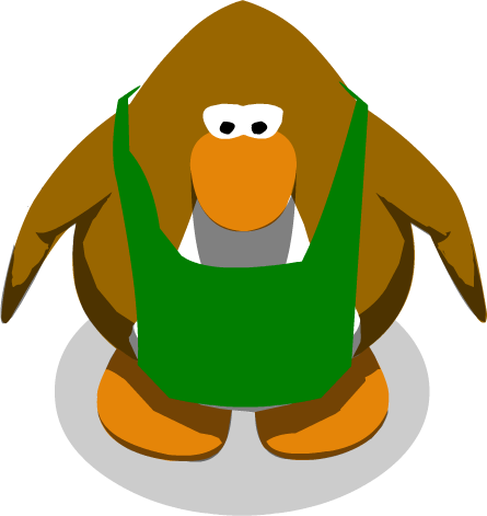 Animated Character Green Bib Overalls PNG