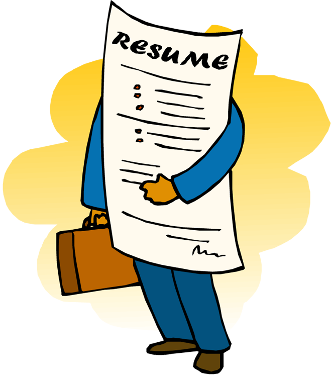 Animated Character Holding Resume PNG