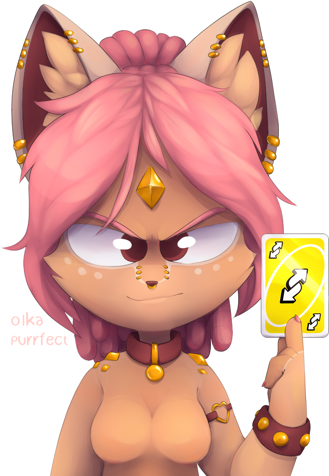 Animated Character Holding Reverse Card PNG