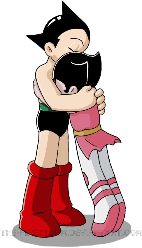 Animated Character Hug PNG
