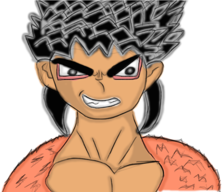 Animated Character Intense Expression PNG