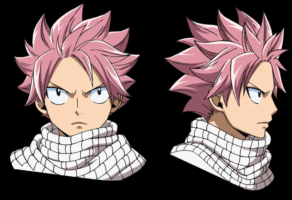 Animated Character Natsu Two Expressions PNG