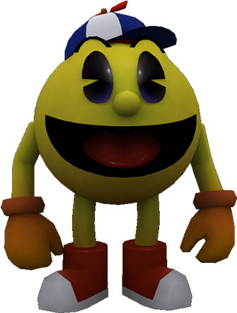 Animated Character Pac Manwith Cap PNG