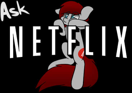 Animated Character Parodying Netflix Logo PNG