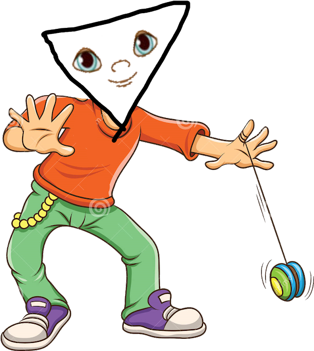 Animated Character Playing Yo Yo PNG