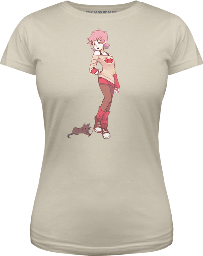 Animated Character Red Sneakers Cat T Shirt Design PNG