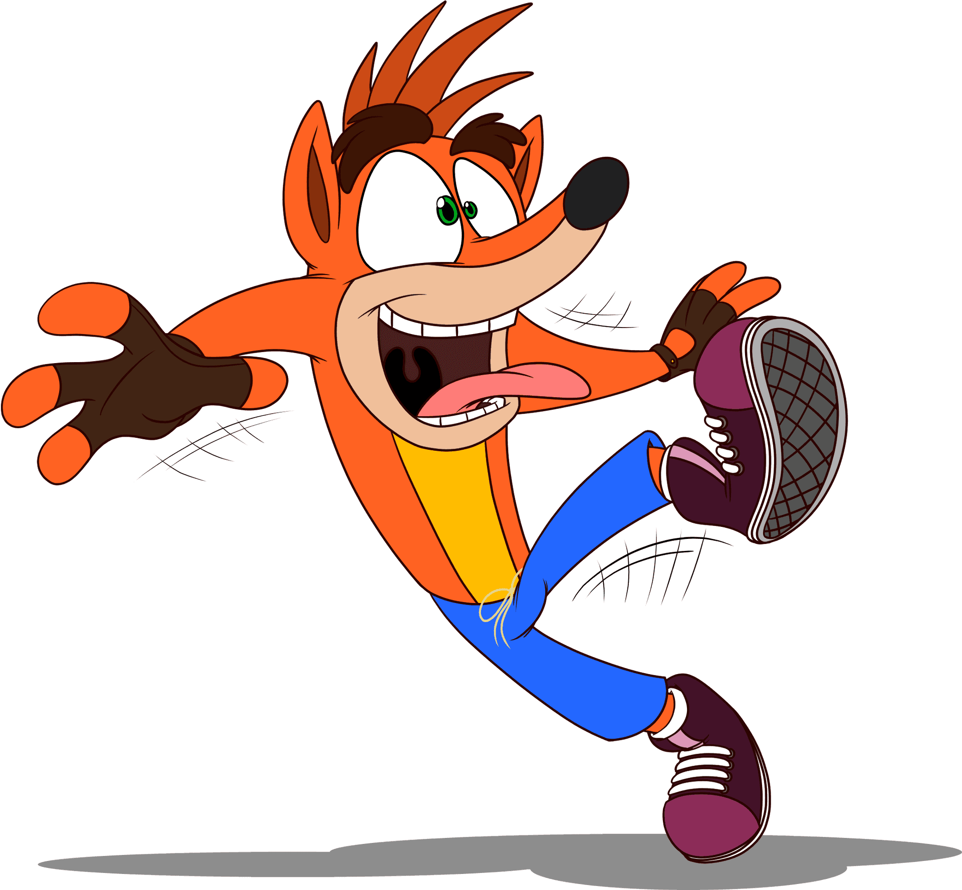 Animated Character Running Pose PNG