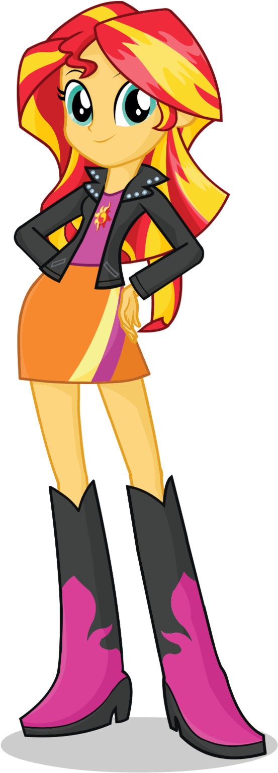 Animated Character Sunset Inspired Outfit PNG