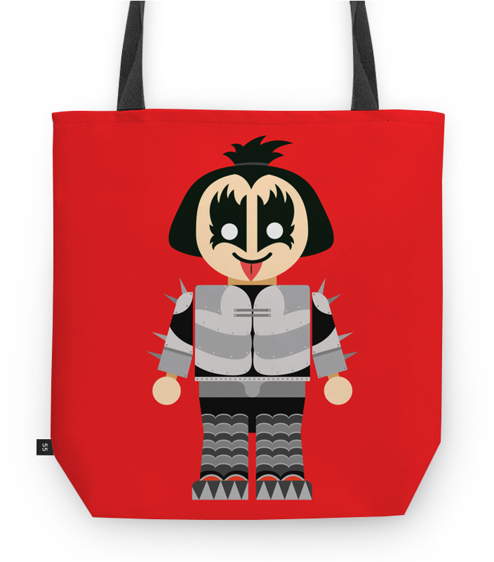 Animated Character Tote Bag Design PNG