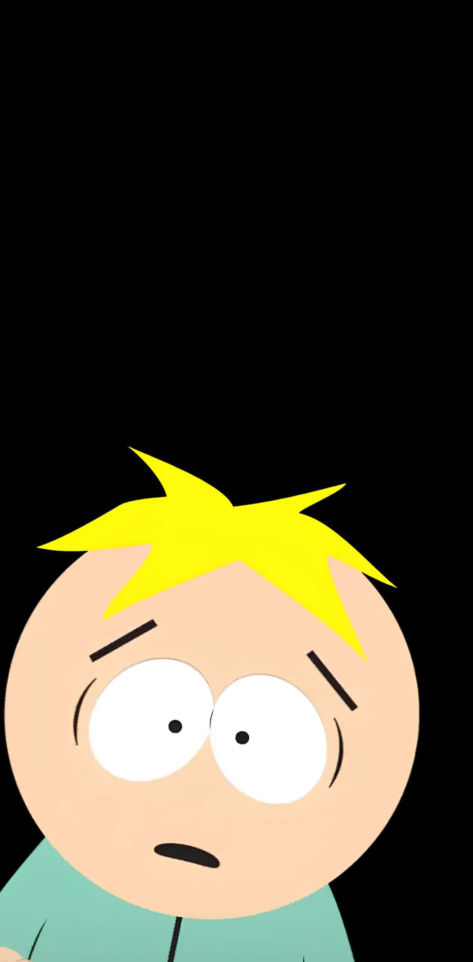 Animated Character With Blonde Hairand Blue Shirt Wallpaper