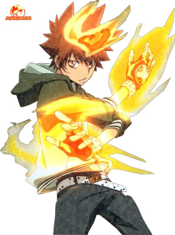 Animated Character With Fire Power PNG