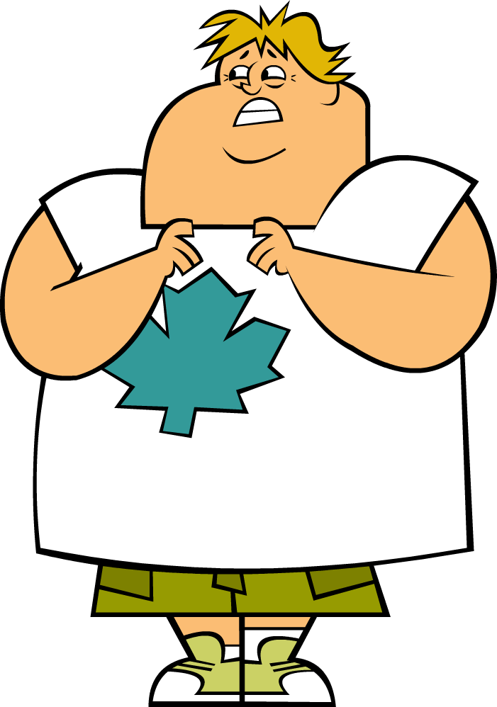 Animated Character With Maple Leaf Shirt PNG