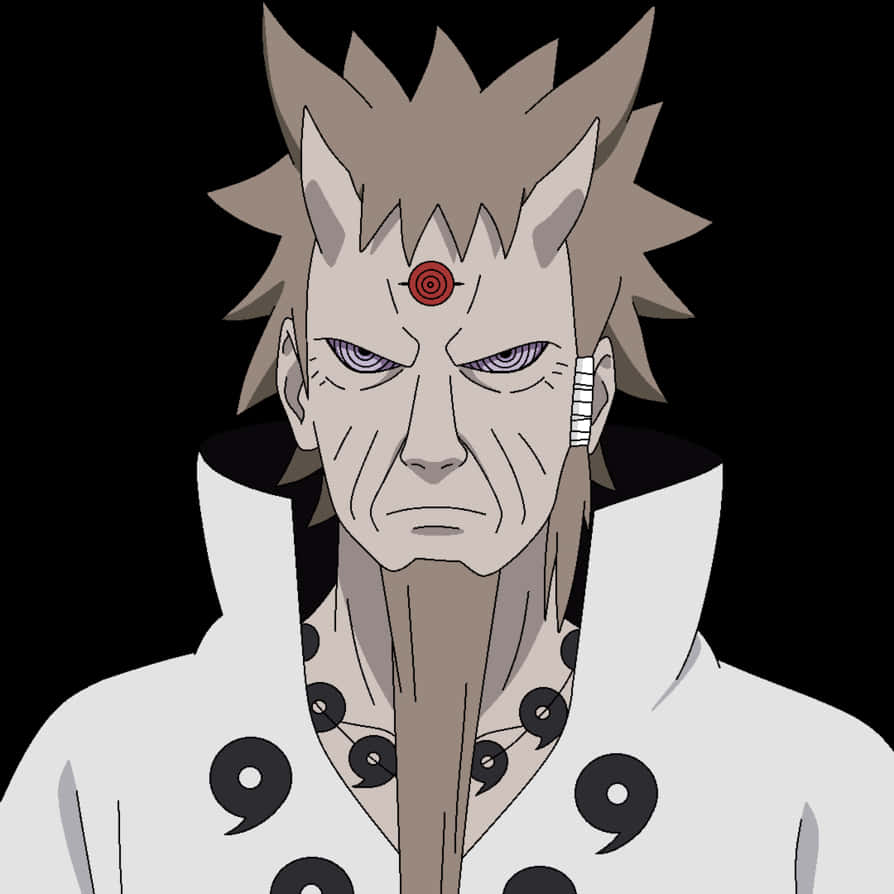 Animated Character With Rinnegan Eye PNG