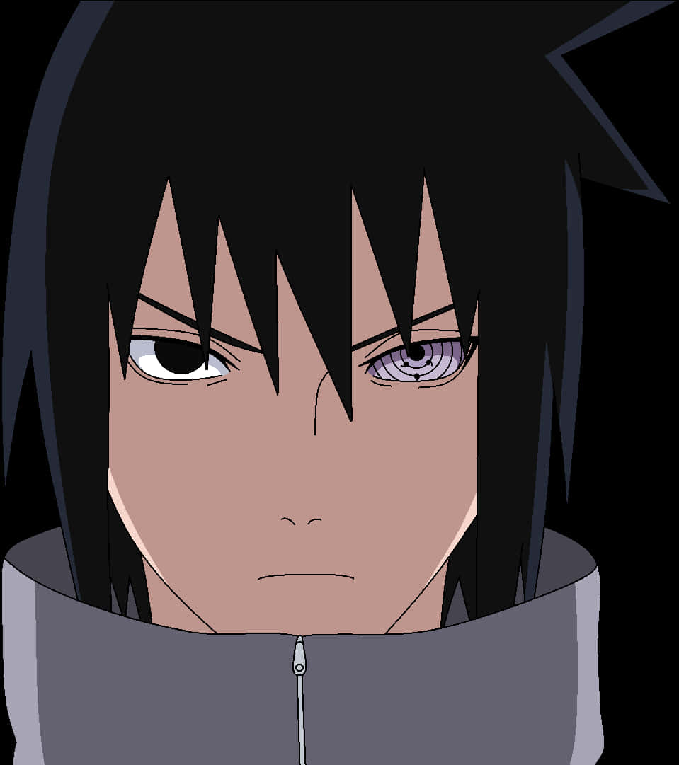 Animated Character With Rinnegan Eye PNG