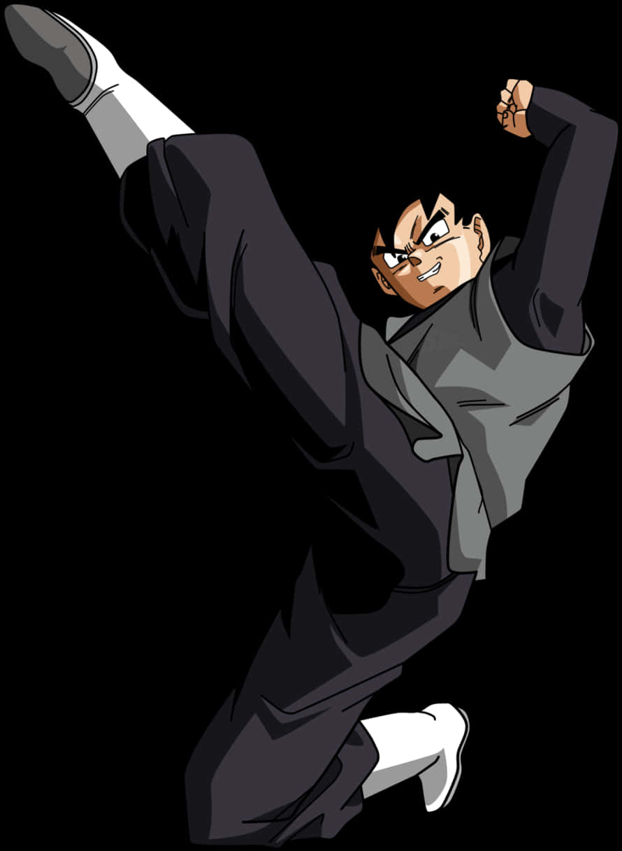 Animated Characterin Action Pose PNG