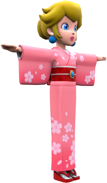 Animated Characterin Pink Kimono PNG
