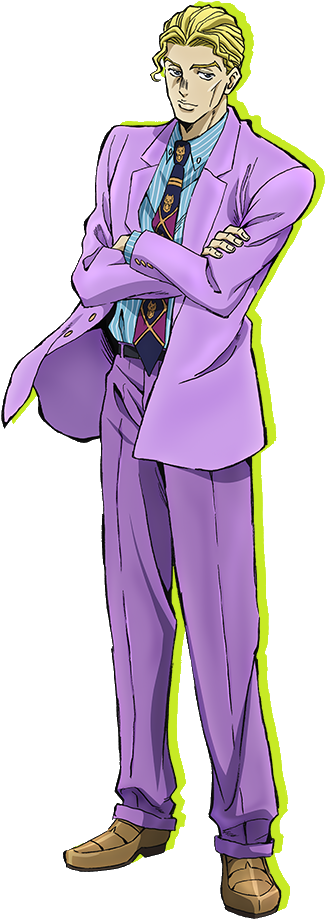 Animated Characterin Purple Suit PNG