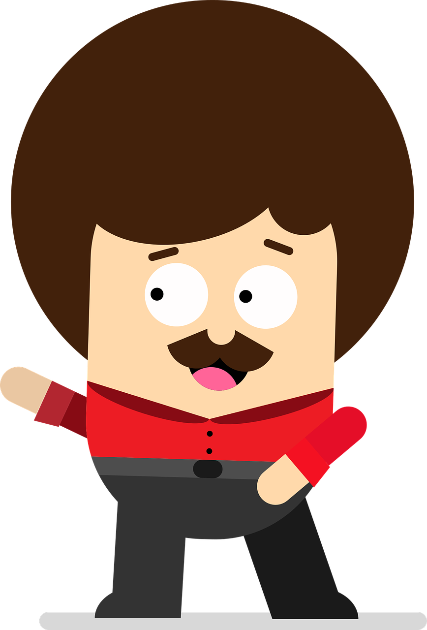 Animated Characterin Red Shirt PNG