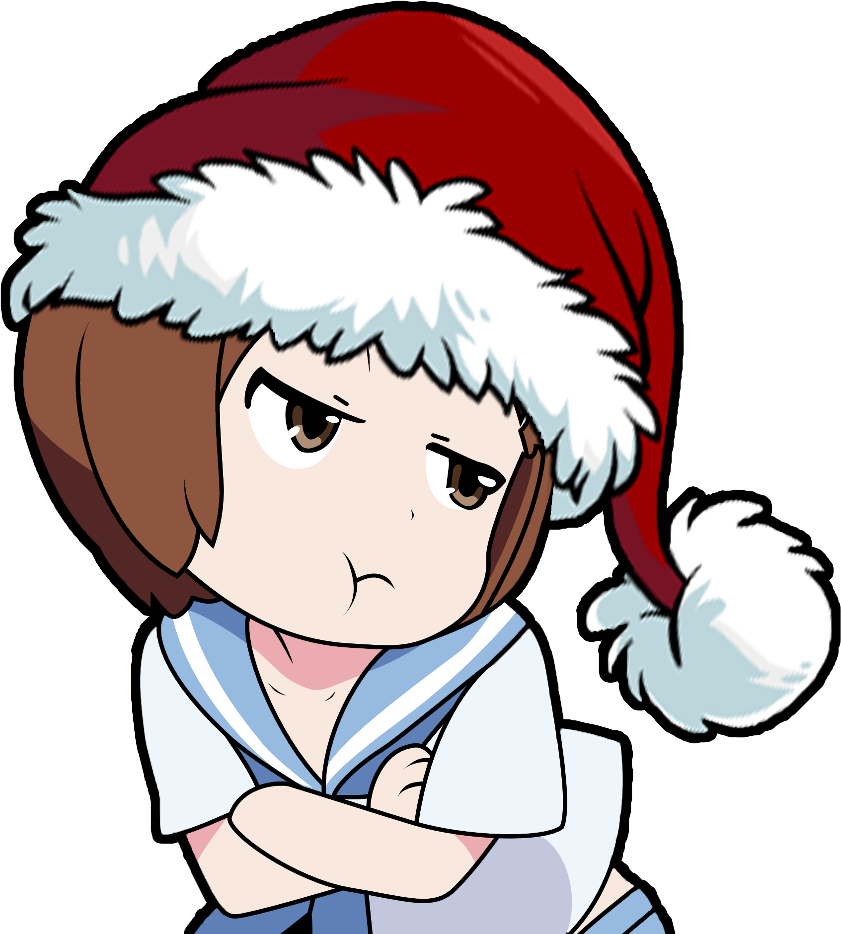 Animated Characterin Santa Hat PNG