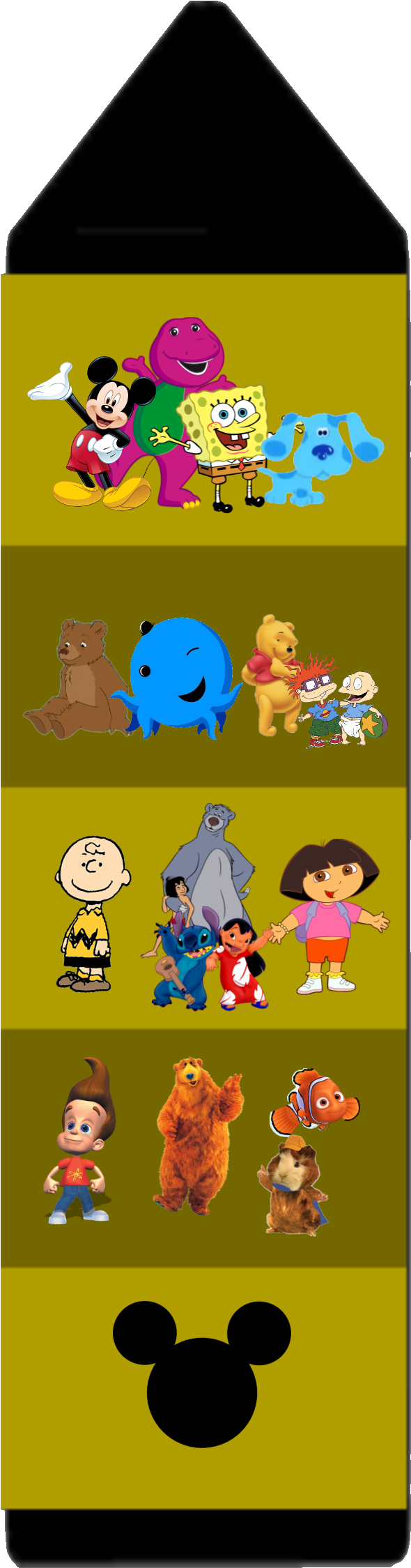 Animated Characters Collage PNG