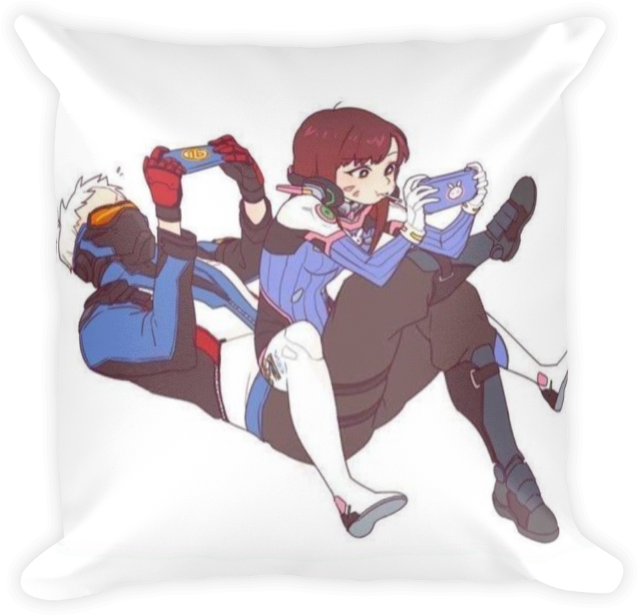 Animated Characters Cushion Design PNG