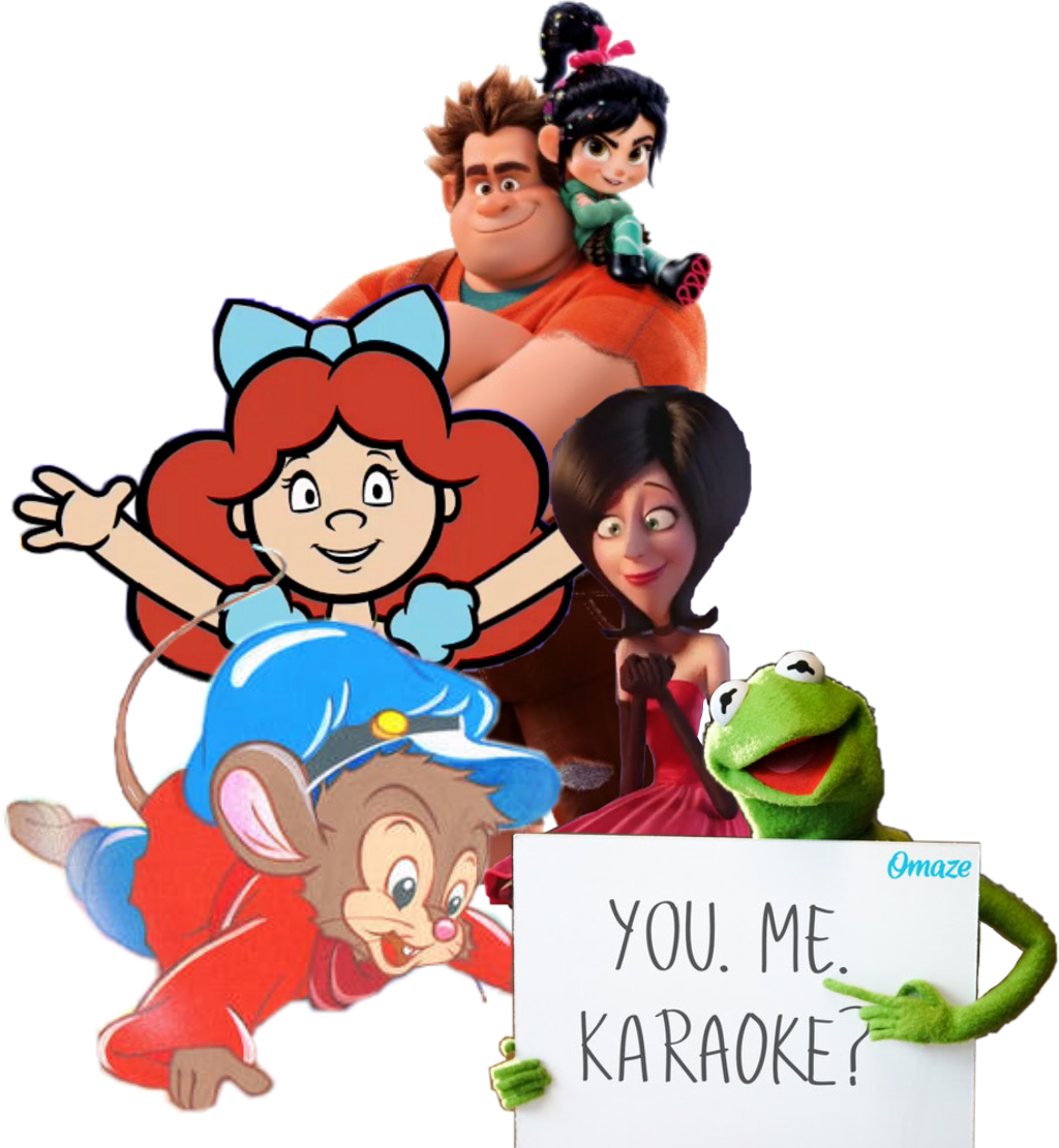 Animated Characters Karaoke Invitation PNG