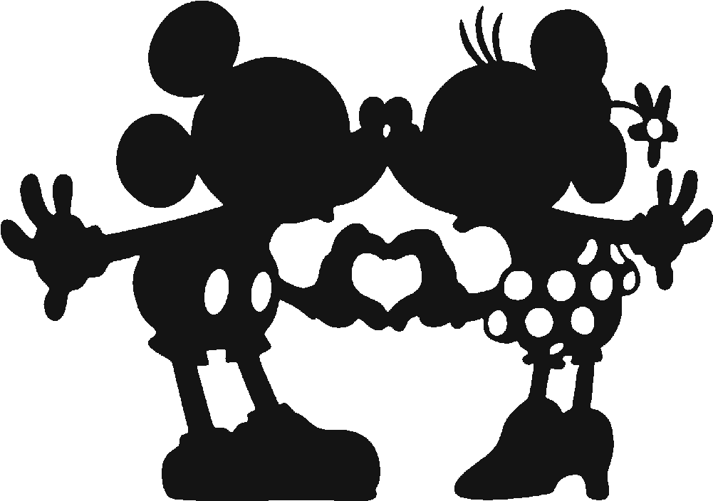 Animated Characters Silhouette Love PNG