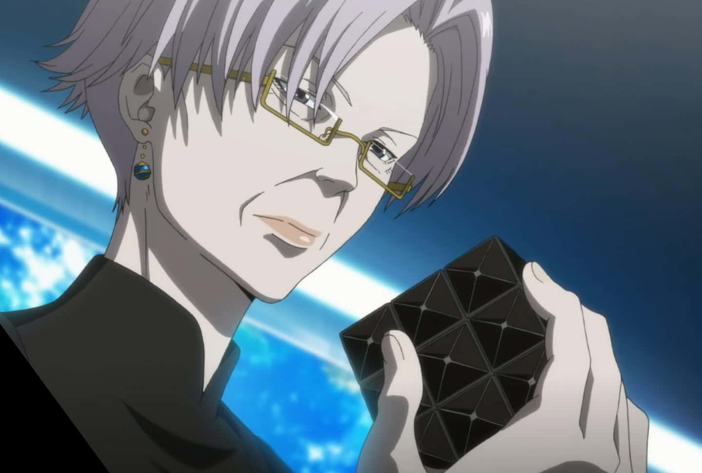 Animated Characterwith Geometric Object Wallpaper