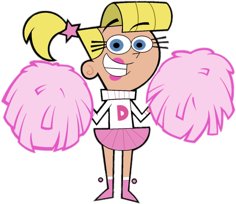 Animated Cheerleader Cartoon Character PNG