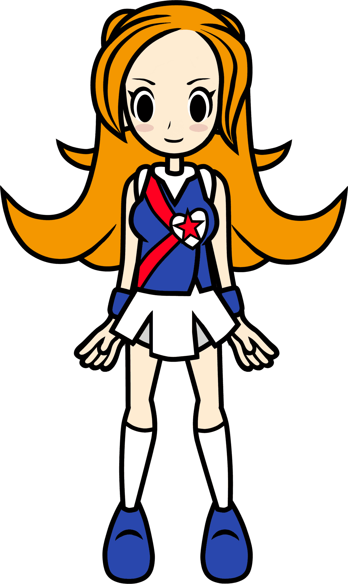 Animated Cheerleader Character PNG