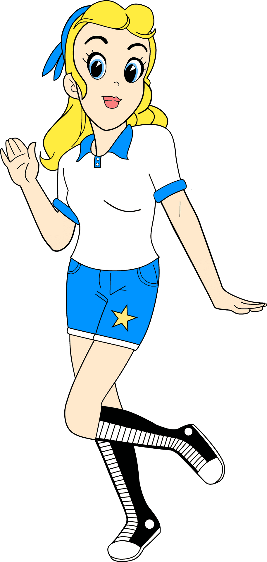 Animated Cheerleader Character Space Jam PNG