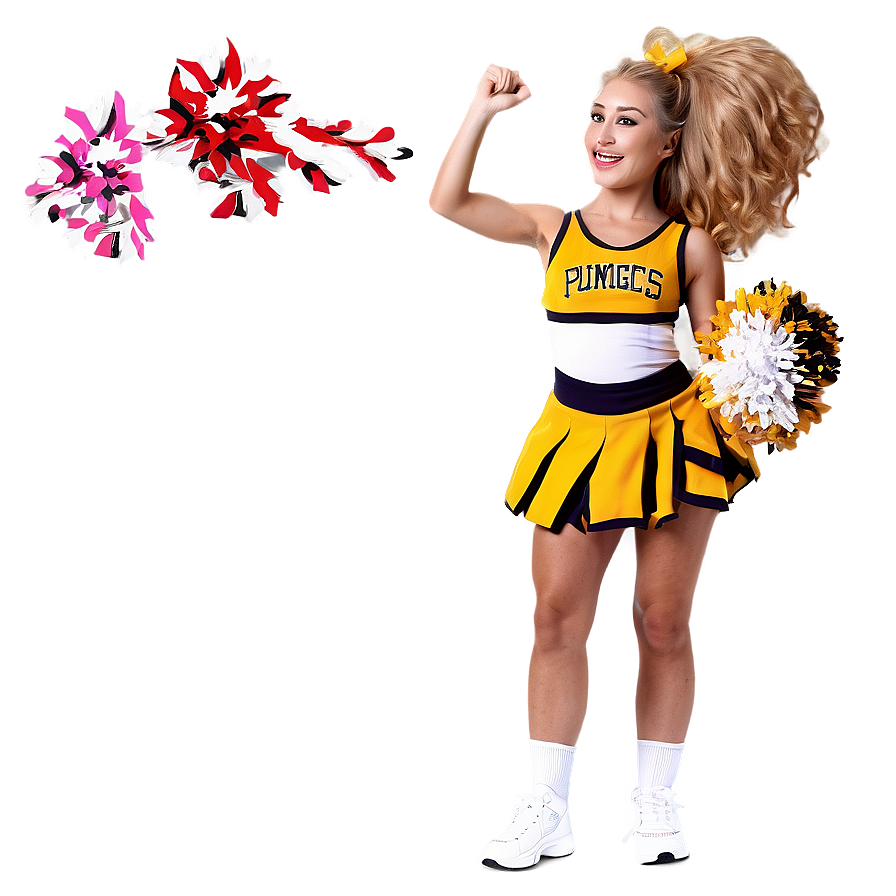Animated Cheerleader Wave Png 05252024 PNG