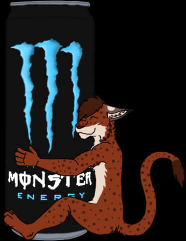 Animated Cheetah Monster Energy Drink PNG