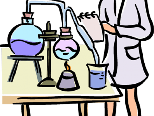 Animated Chemistry Experiment Illustration PNG