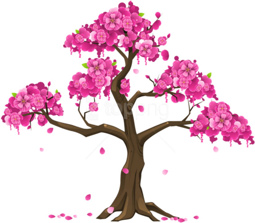 Animated Cherry Blossom Tree PNG