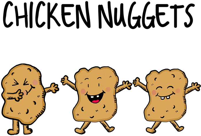 Animated Chicken Nuggets Having Fun PNG